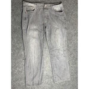 7 For All Mankind Standard Mens Grey Straight Leg Button Fly Jeans 36 JTA519261A
